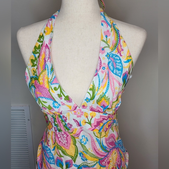Paisley Multi-color Halter Top Size XS Laundry by Shelli Segal - Picture 3 of 16